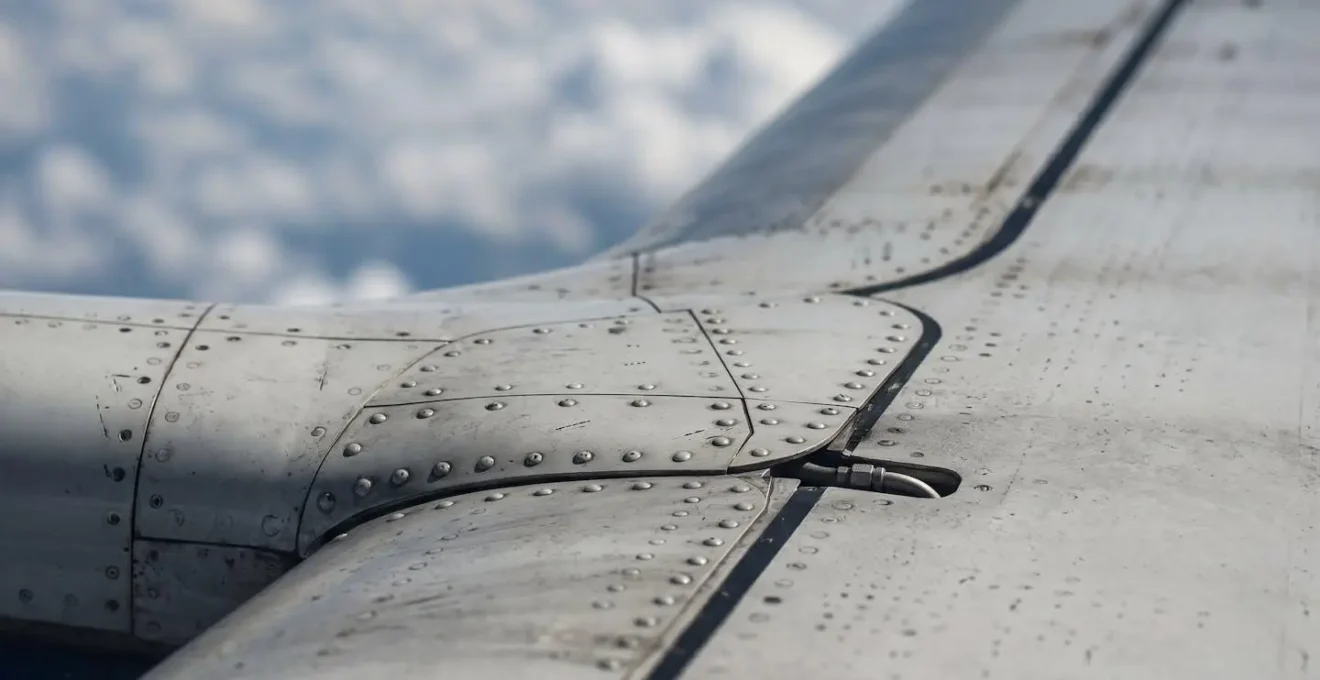 Ailes flexibles d'un jet privé moderne absorbant les mouvements en vol