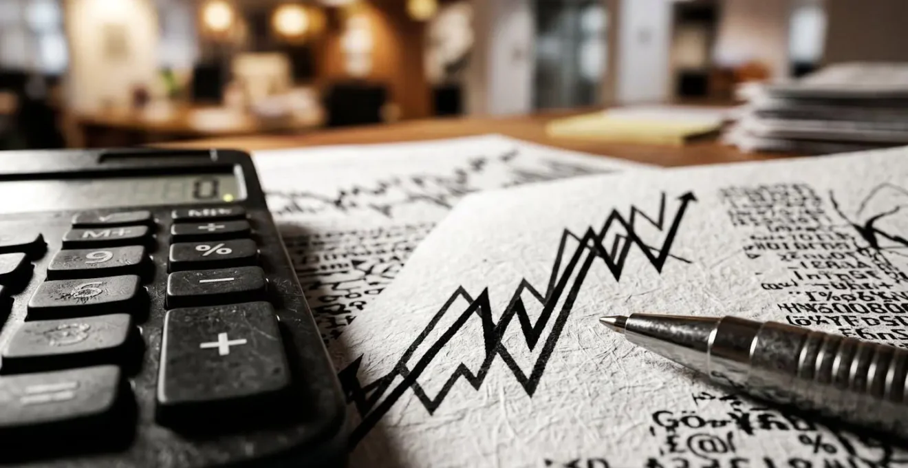 Tableau de bord d'analyse financière montrant les fluctuations de prix dans l'aviation d'affaires