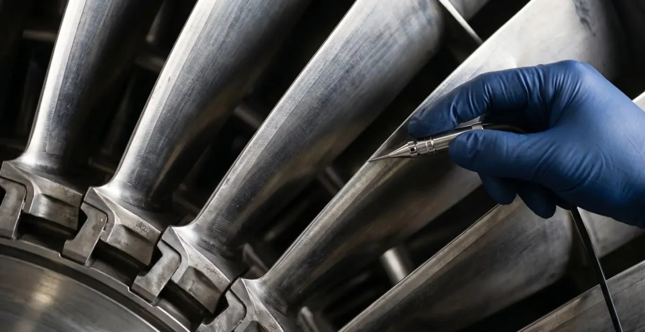 Inspection technique détaillée d'un moteur d'avion privé par un technicien certifié